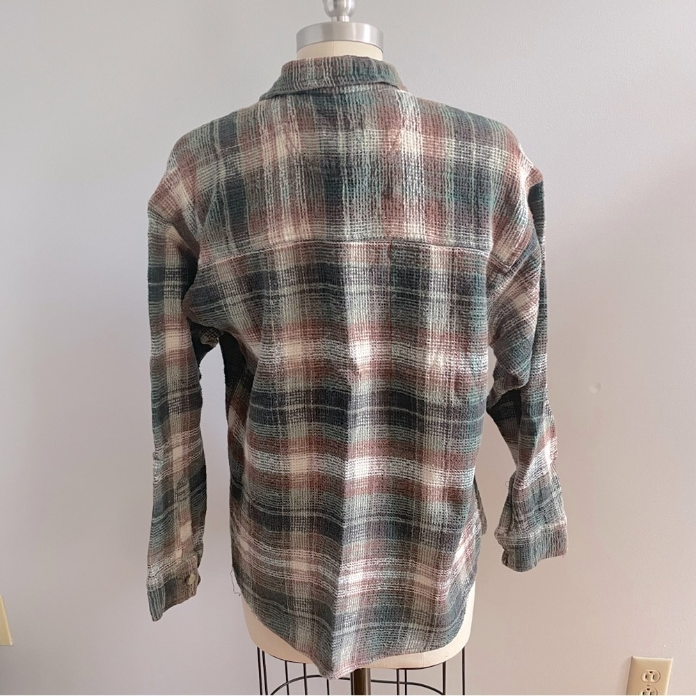 Jordache Vintage 1990’s Flannel Button Down Top- Multicolored- Size Medium - Picture 6 of 7